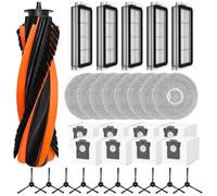 HanOaki Replacement Parts Kit for Cecotec for Conga X70 Robot Vacuum, Main Brush Side Brushes Filters Dust Bags & Mop Cloths, 3.3L Sealable Nonwoven Fabric Refills(B)