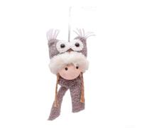 HanOaki Seasonal Hanging Tree Pendants Ornament With A Soft Plush Girl Figure, Compact And Lightweight For Effortless Display And A Cozy Holiday Atmosphere(Gray)