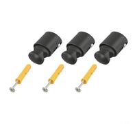 HanOaki Set Of 3 Replacement Brackets For Towel Rail Radiators, Adjustable Wall Mount For Heated Radiator Support In Plastic(black)