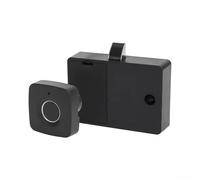 HanOaki Smart Fingerprint Lock for Drawer Electronic Cabinet Lock with 20 User Capacity and Backup Code for Access Black