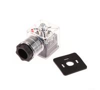 HanOaki Solenoid Coil Hydraulic Valve DC24 Transparent Voltage Display Dustproof Compact Portable 24V 47x25mm Plastic Metal Enhanced Safety for Hydraulic Pneumatic Systems