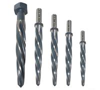 HanOaki Taper Bridge Reamer Bit HSS Spiral Flute 1/2" Shank for Aluminum Steel Iron 3/8" 5/8" 3/4" 13/16" High Speed Steel Drill(15.6mm)