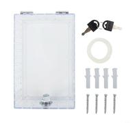 HanOaki Thermostat Lock Box with Key for Home Office School Church Clear Protective Cover Prevent Unauthorized Temperature Changes PS Material 7.2x5 Inch Includes 2 Keys