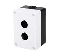 HanOaki Waterproof Push Button Control Box | 22mm Mounting Hole, ABS Plastic Enclosure | for Industrial Electrical Equipment & Switch Panels | Protective Junction Box(2-hole)