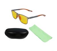 HanOaki Yellow Lens Driving Glasses For Enhanced For Night For Vision Designed For Clearer Sight And Comfort,Designed To Enhance Visibility And Reduce Glare(Orange)