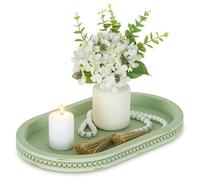 Hanobe Decorative Coffee Table Tray Sage Green Decor for Centrepiece