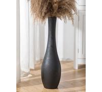 Hanobe Large Vase Tall Floor Standing Wood Modern Black for Corner, 56cm
