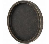 Hanobe Round Decorative Tray for Coffee Table Decor, Rustic Vintage Gold | 30cm Wooden Table Centrepiece for Home Living Room Ottoman Bathroom Kitchen Counter, for Candle Key Vase Perfume