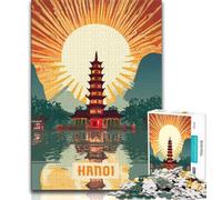 Hanoi 1000 Piece Jigsaw Puzzles for Adults,Challenging Game Gifts for Is Ideal As A Gift for The Whole Family 50x75cm