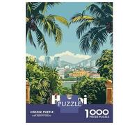 Hanoi Cityscape View 1000 Piece Jigsaw Puzzle, Historic Square Architecture, Thick Cardboard Pieces for Travel Lovers, Mindful Activity, Paper Board, 38x26cm/1000pcs