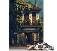 Hanoi Pixel Art Puzzle Decompression Toys 100 Percent Recycled Cardboard Jigsaw Puzzle for Adults Teen 1000pcs (26x38cm)