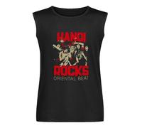 Hanoi Rocks Back to Mystery City Mens Black Sleeveless T-Shirt Graphic Tee Printed Unisex Vest Tank Tops Shirt M