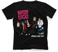 Hanoi Rocks Band Member T-Shirt Mens Tees Unisex Shirt Black XL