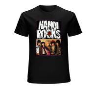 Hanoi Rocks Mens T-Shirt Casual Black Tee Cotton Graphic Unisex Shirts XL