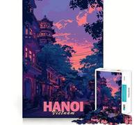 Hanoi Sunset Street 1000 Pieces Jigsaws Adults Puzzles Gifts Creative Play Nice Thick Real Challenge Great Gift (38x52cm)