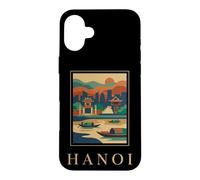Hanoi Vietnam River City Retro Travel Graphic Case for iPhone 16 Plus