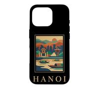 Hanoi Vietnam River City Retro Travel Graphic Case for iPhone 16 Pro
