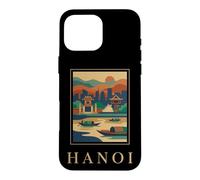 Hanoi Vietnam River City Retro Travel Graphic Case for iPhone 16 Pro Max