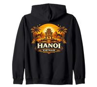 Hanoi Vietnam Sunset Landmark Travel Design Zip Hoodie