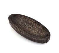 Hanol Decorative Bowl Mango Wood Oval Bowl with Black Finish for Coffee Table or Dining Table Décor for Living Room, Fireplace, Kitchen Counter & Home Accents (14" X 6" X 2.3")
