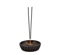 Hanol Incense Bowl Mango Wood Round Aromatherapy Burner & Ash Catcher for Home Décor Incense Stick Holder (4" X 4" X 1.5")