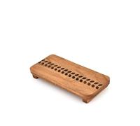 Hanol Pedestals Acacia Wood Rectangle - Rustic Display Pedestals for Home Décor, Plants, Candles & Table Centerpieces ( 9" X 4" X 1.5")