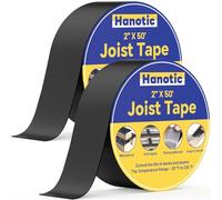 Hanotic Decking Tape 50mm x 15.2m, 2 Rolls Waterproof Butyl Deck Tape | 2'' X 50' Weather Resistance and Anti-Corrosion Joist Tape for Extend Deck Life, Self-Adhesive for Wood Decks Rv Beams Roof