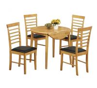 Hanover Light Oak 2 Seater Round Drop Leaf Dining Table