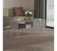 Hanover Ready Assembled 1 Drawer Coffee Table in Dusk Grey - Welcome Furniture | TJ Hughes