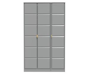 Hanover Ready Assembled 3 Door Wardrobe in Dusk Grey - Welcome Furniture | TJ Hughes