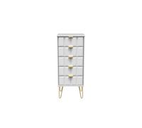 Hanover Ready Assembled 5 Drawer Tallboy in White Matt - Welcome Furniture | TJ Hughes