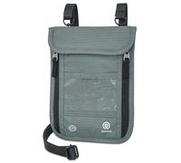 HANOZI Travel Neck Wallet - Travel pouch and RFID Blocking Passport Holder for Women and Men - Slim Travel Wallet to Keep Your Cash, Passport, Credit Cards Safe (Moss Grey).