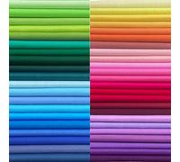 HANPATQUI 200PCS 4 x 4 inch Solid 100% Cotton Fat Quarters Fabric for Sewing and Quilting Bundles Precut Fabric Square for DIY Craft Patchwork