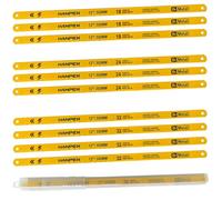 Hanpex 300mm Hacksaw Replacement Blade Sets (10 Pack) High Speed 3Pc. 18TPI / 3Pc. 24TPI / 4Pc. 32TPI- 12" Length Hack Saw Blade - Bi-Metal HSS Cutting Blades