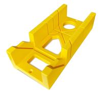 Hanpex 300mm Heavy Duty Mitre Box Cuts Both 45 Degree and 90 Degree Miter Angles for Accurate Cutting, Impact-Resistant ABS Plastic Miter Box for DIYer, Woodworker, Woodcarver, Carpenter, Yellow