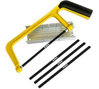 Hanpex 6 in. Mini Hacksaw Set - 150mm Extra Fine Cut Hack Saw Sets and 3pcs Extra Bi-Metal Blades for Wood and Metal