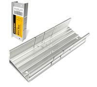 Hanpex Metal Small Aluminum Miter Box 5.3 Inch Small Tiny Mitre Box for Manual Saw for Hand Saw 3 Cutting Angles - Ideal for Cutting Wood and Soft Metal