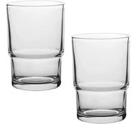 HANQ Toothbrush Cup, 2pcs Glass Tumbler Toothbrush Mug Replacement for Wall Mounted Toothbrush Holder, Mouthwash Cup for Bathroom Accessories (Transparent)