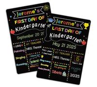 Hanqing First Day of School Board, Back to School Sign First Day and Last Chalkboard, Double-Sided Milestone Photo Prop for Kids Child (11.8 x 7.8 Inch)