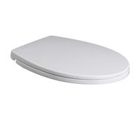Hanra Oval Toilet Seat Soft Close & Quick Release, White Polypropylene Toilet Seat With Adjustable Top Fix Hinges, 460 X 370mm