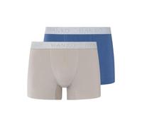 Hanro 2-Pack Cotton Essentials Boxer Trunks, Blue/Grey - XX-Large
