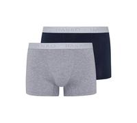 Hanro 2-Pack Cotton Essentials Boxer Trunks, Light Melange / Deep Navy - X-Large