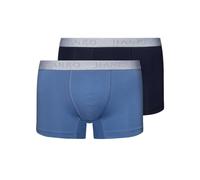 Hanro 2-Pack Cotton Essentials Boxer Trunks, Windy Blue / Deep Navy - Small