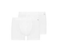 Hanro 2-Pack Covered Waistband Cotton Essentials Boxer Trunks, White - Small