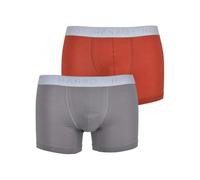 Hanro Cotton Essentials 2-Pack Boxer Trunks, Fresh Grey/Red Ochre - XX-Large