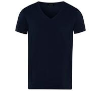 Hanro Mens Cotton Superior V-Neck T-Shirt - Midnight Navy