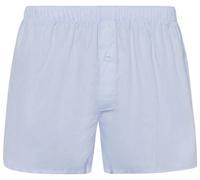 Hanro Mens Fancy Woven Cotton Boxer Shorts - Light Blue
