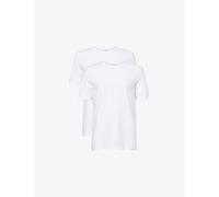 Hanro Mens Hanro Cotton Essentials Slim-Fit Stretch-Cotton T-Shirts Pack Of Two White S
