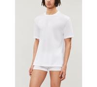 Hanro Mens Hanro Cotton Sporty Cotton-Jersey T-Shirt White M