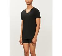 Hanro Mens Hanro Cotton Superior Cotton-Blend T-Shirt Black L